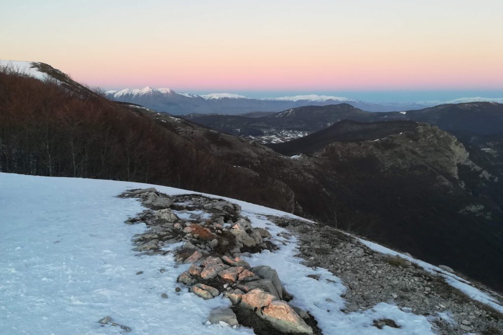 Escursione in ciaspole al tramonto